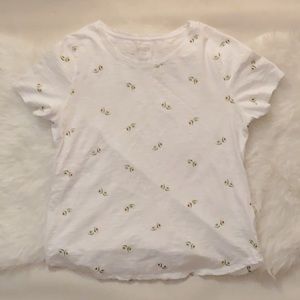 Old Navy Avacodo White Short Sleeved T-Shirt